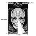 thumbnail image 3 of XMXT Japanese Noren Doorway Room Divider Curtain,Cosmic Skull Design Print Restaurant Closet Door Entrance Kitchen Curtains, 34 x 56 inches, 3 of 7