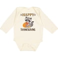 thumbnail image 3 of Inktastic Happy Thanksgiving Holiday Raccoon Boys or Girls Long Sleeve Baby Bodysuit, 3 of 5