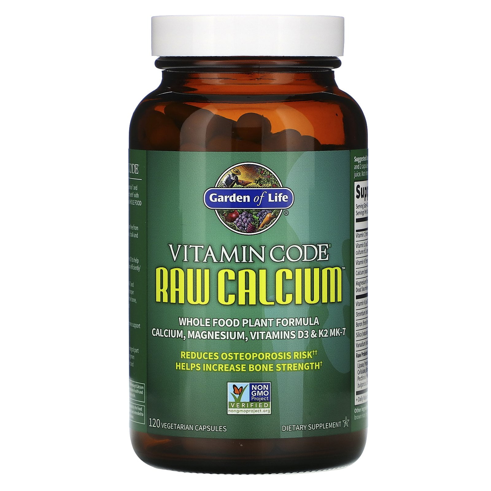 Garden of Life Vitamin Code Raw Calcium, 120 Vegetarian Capsules