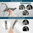 thumbnail image 3 of Bright Showers Dual Shower Head Combo, Handheld Showerhead Rainfall Shower Set with 60 inch Long Stainless Steel Shower Hose, Brushed Nickel, 3 of 9