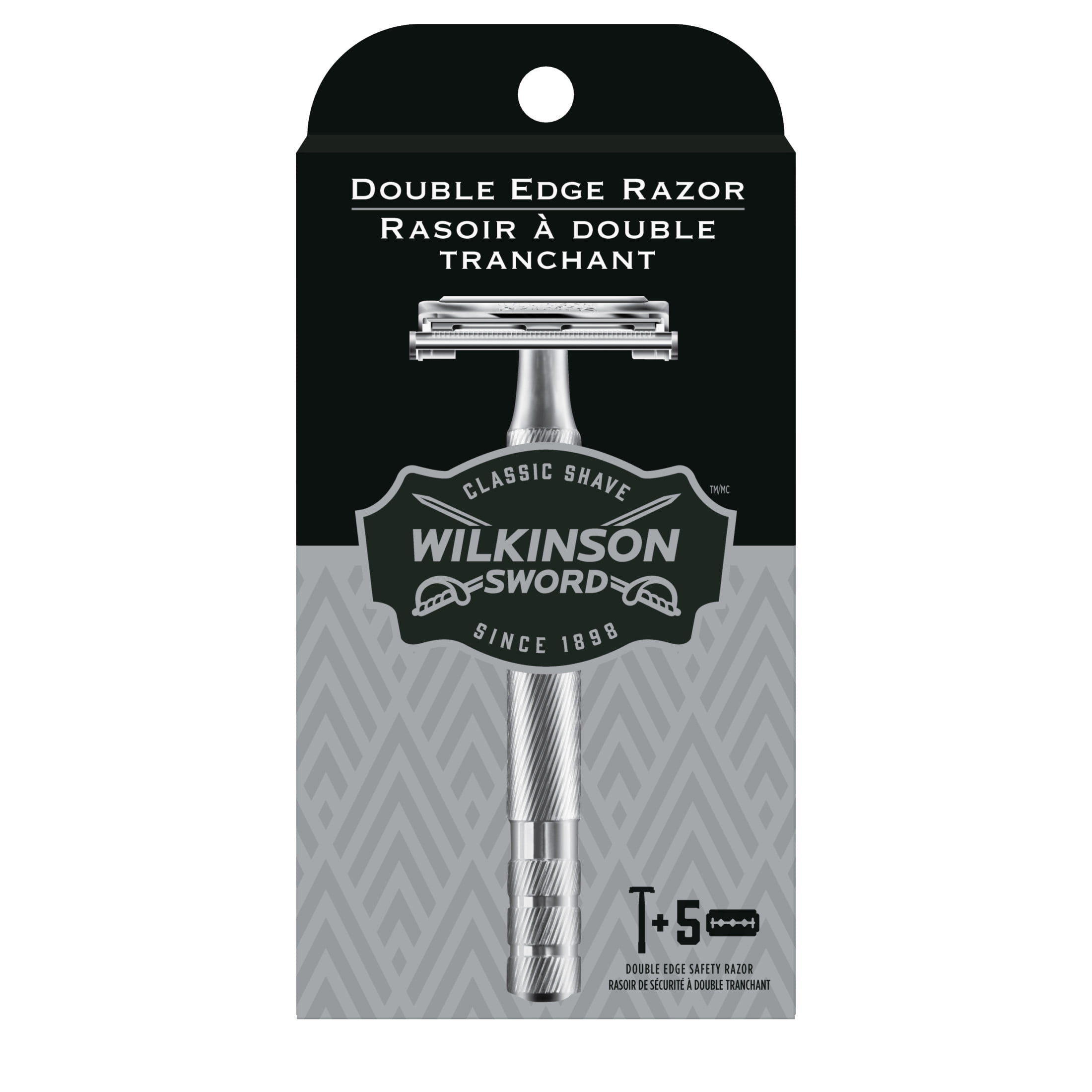 Schick Wilkinson Sword Men's Double Edge Safety Razor Handle with