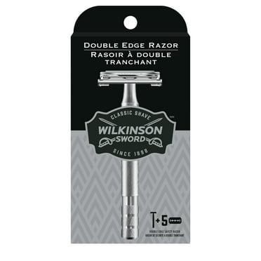Wilkinson Sword Men's Double Edge Safety Razor, 1 Handle   5 Refills