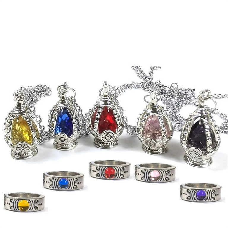 iirukaa Anime PMMM Miki Sayaka Necklace Ring Soul Gem Necklace