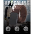 thumbnail image 2 of AWAYTR Nylon Belts for Mens - No Hole Golf Belt with Metal Buckle, 2 of 7