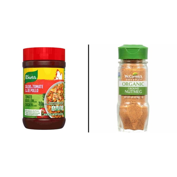 Knorr Granulated Bouillon Tomato Chicken & McCormick Gourmet Organic Ground Nutmeg