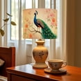 thumbnail image 6 of Linen Drum Lampshades Peacock Perched Branch Blossoming Traditional Chinese 13"x13"x10" Light Shade for Table Lamps Floor Lamp Shades Lampshade Replacement Assembly Required, 6 of 8