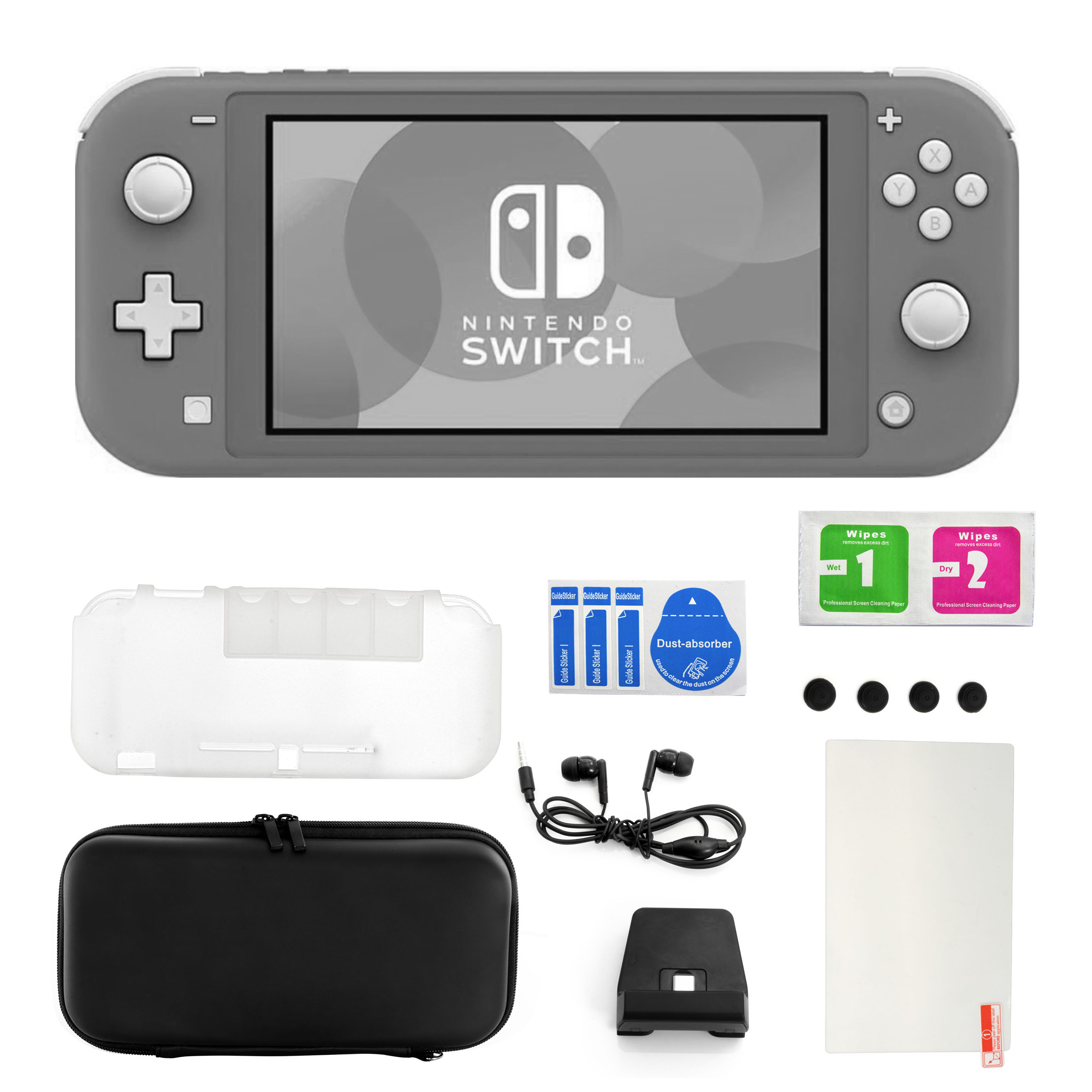 Nintendo Switch Lite in Gray with Accessories 11 in 1 Accessories Kit - image 1 of 1
