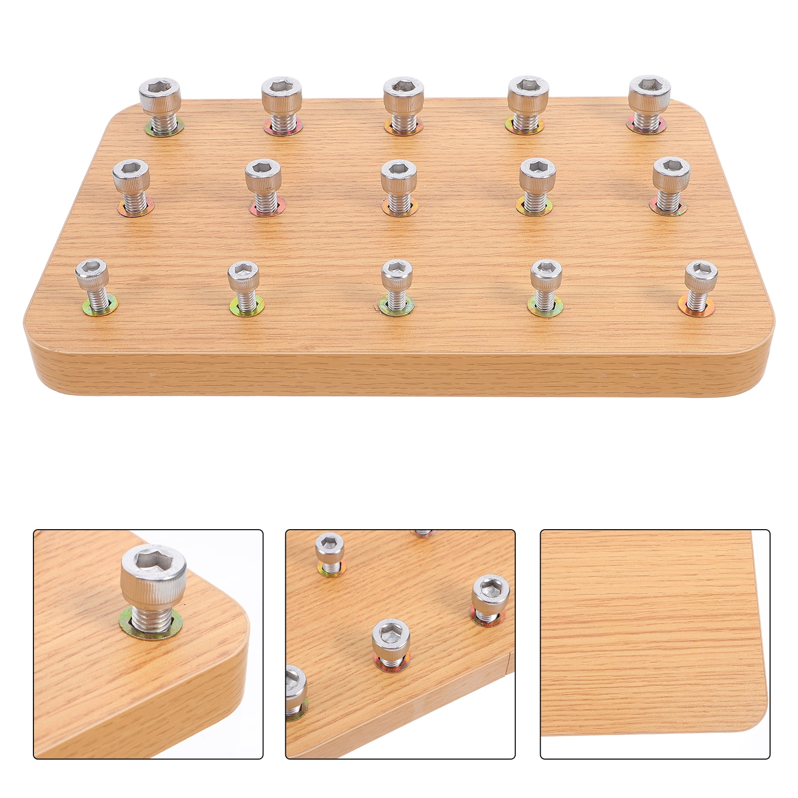Wooden Nuts And Bolt Board For Rehabilitation Hand Eye Coordination Trainer Finger Exercise Hand Rehabilitation Tools Occupational Rehabilitation Supplies