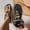 Black, variant on Womens Boho Sandals Beaded Roman Flat Sandals For Women Toe Loop Summer Beach Shoes Slip On Casual Footwear US: 7 Black