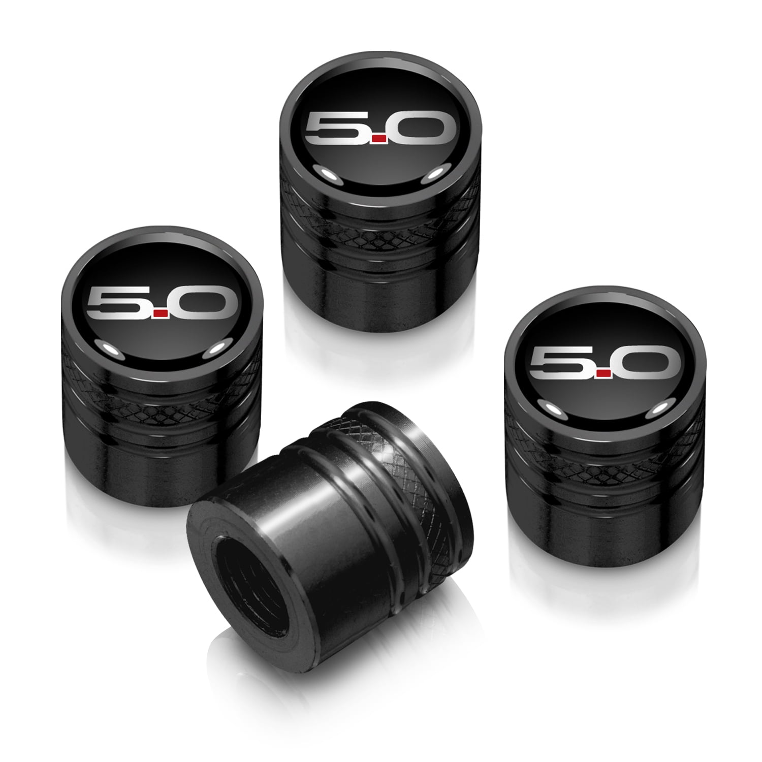 for Nissan New Logo Black on Black Aluminum Cylinder-Style Tire Valve