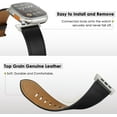 thumbnail image 3 of VeveXiao Rugged Leather Band for Apple Watch Ultra 2 / Ultra Band 49mm 45mm 44mm 42mm Men Women, Top Grain Genuine Leather Band Strap for iWatch Ultra Series 9 8 7 6 5 4 3 2 1 SE, 3 of 7