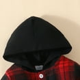thumbnail image 6 of Toddler Boys Outfit Sets Autumn Winter Plaid Print Hooded Long Sleeve Hoodies Tops With Pants Two Piece Holiday Wear, 6 of 6