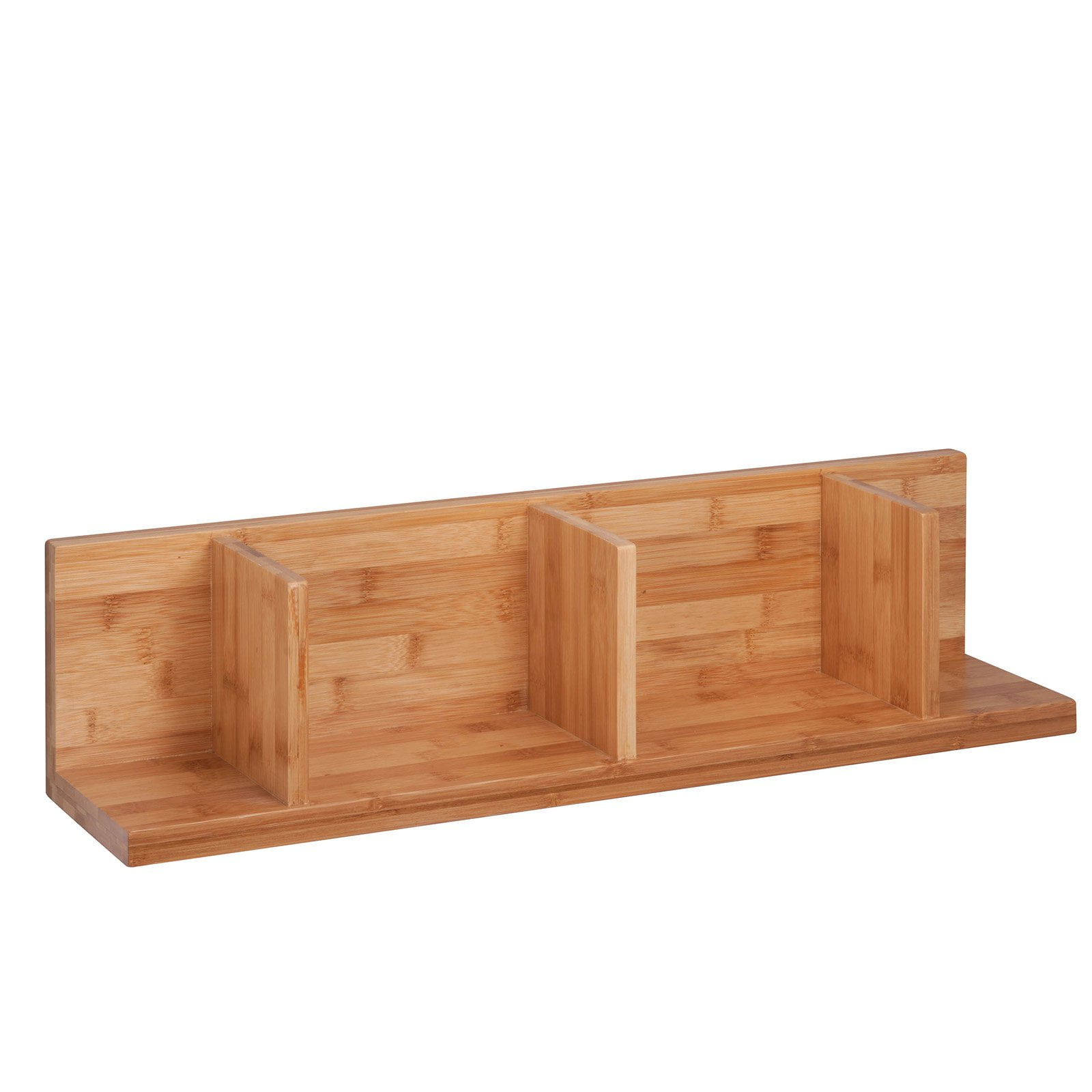 Honey Can Do Reversible Large Sectioned Wall Shelf, Bamboo