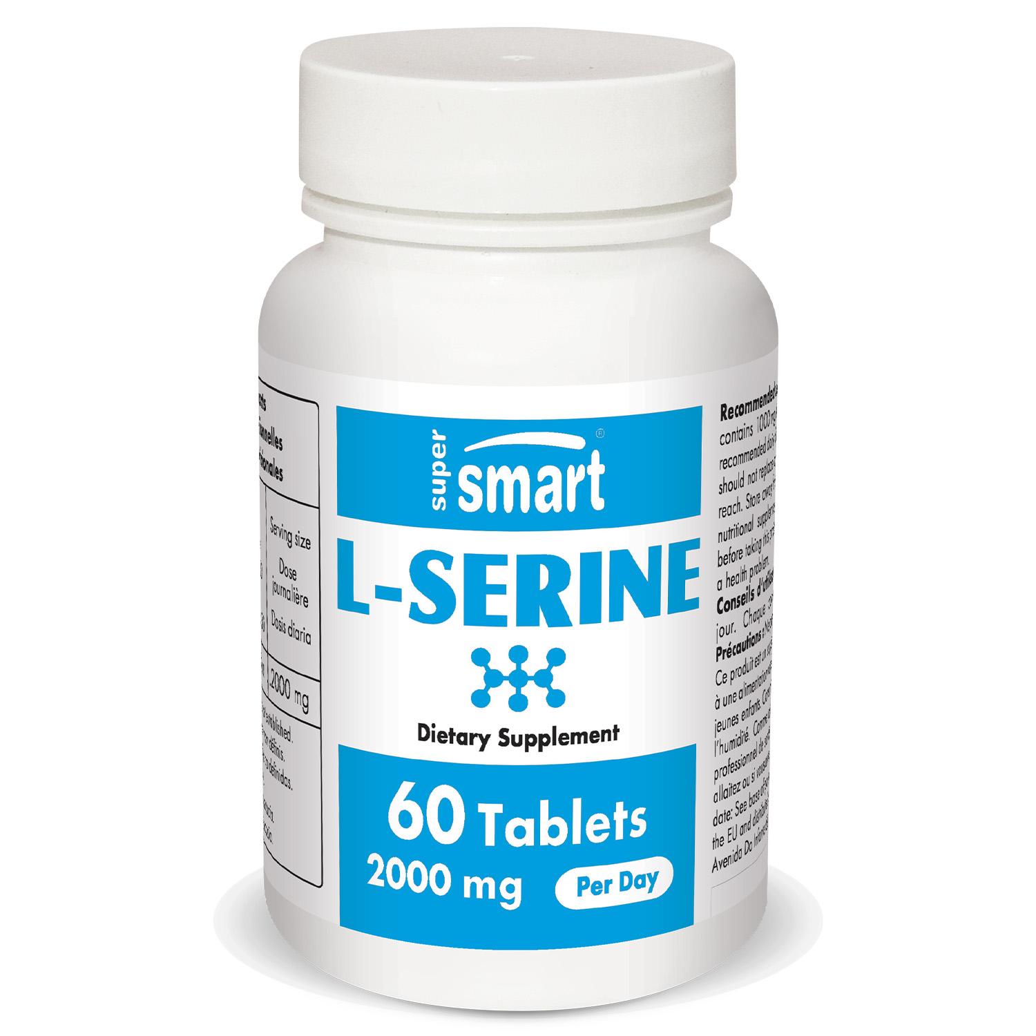 Supersmart LSerine 2000 mg Per Day Amino Acids Supplement Memory