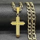 thumbnail image 1 of Stainless Steel Cross Necklaces for Men Women Gold Silver Color Hip Hop Crucifix Man Necklace Jewelry collar hombre NZZZ1331S02, 1 of 5