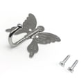 thumbnail image 3 of 4 piezas de acero inoxidable ganchos para batas individuales forma de mariposa gancho para toallas accesorios de baño, 3 of 7