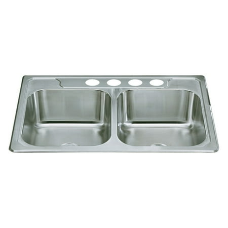 - Sterling by Kohler Middleton® 1470X-4 Double Basin Drop In Kitchen Sink