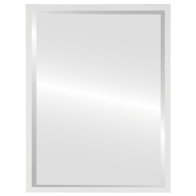 Miroir Rectangulaire Encadré London - Blanc Lin - 13 Pouces x 17 Pouces