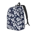 thumbnail image 1 of Disketp White Leaves Mochila de Lona Estampada, Mochila Escolar de Viaje Ligera para Estudiantes y Portátil-Small, 1 of 4
