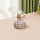 thumbnail image 4 of Racimo de flores de diente de cristal, árbol de cristal, cúpula de vidrio, base de madera, piedras de cristal de la suerte para meditación, yoga, atracción, decoración del hogar y la oficina, 4 of 7