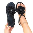 thumbnail image 3 of YOUYEDIAN Pantoufles de Maison pour Femmes Été Chaussures d'Intérieur Mode Sandales Confortables Sandales d'Extérieur (Noir), 3 of 7