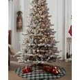 thumbnail image 4 of Christmas Truck Christmas Tree Skirt 48 Inches Large Christmas Skirt Tree, Green Plaid Xmas Tree Snowflake Tree Skirt Christmas Decorations for Fireplace Party Holidays Indoor Outdoor, 4 of 7