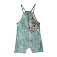 thumbnail image 5 of Penkiiy Girls Summer Sleeveless Casual Romper Spaghetti Strap Shorts Jumpsuit with Pockets 5 Years Multicolor, 5 of 6