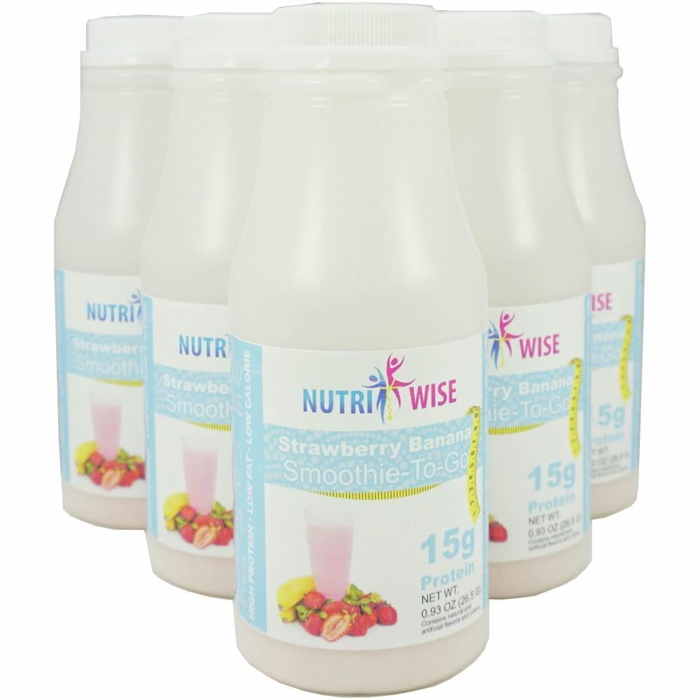 Strawberry Banana Diet Protein Smoothie (6Pack Bottles) NutriWise