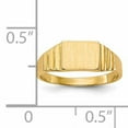 thumbnail image 5 of Bague Chevalière Rectangulaire pour Bébé en Or Jaune 14 K, 5 of 5