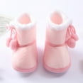 thumbnail image 2 of Baby Boy Girl Snow Boots Infant Fuzzy Soft Sole Ankle Booties Toddler Winter Warm Crib Shoes 0-18M, 2 of 6