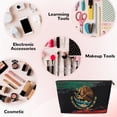 thumbnail image 4 of Mexican Flag Handbag Purse Tote Organizer Zipper Closure Cosmetic Pouch Bag For Travelling, 4 of 7