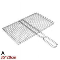 Steel Mesh Folder Grill Fish Rack Barbecue Net BBQ Accessories Q0C6