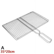 Steel Mesh Folder Grill Fish Rack Barbecue Net BBQ Accessories Q0C6