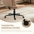 thumbnail image 6 of Modern Home Office Chair, Upholstered Fabric Criss Cross Swivel Desk Chair with Smooth Wheels, Adjustable Height Computer Chair for Study, Work & Gaming, 6 of 7