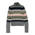 thumbnail image 2 of Aeropostale Womens Striped Turtleneck Pullover Sweater, Blue, Large, 2 of 2