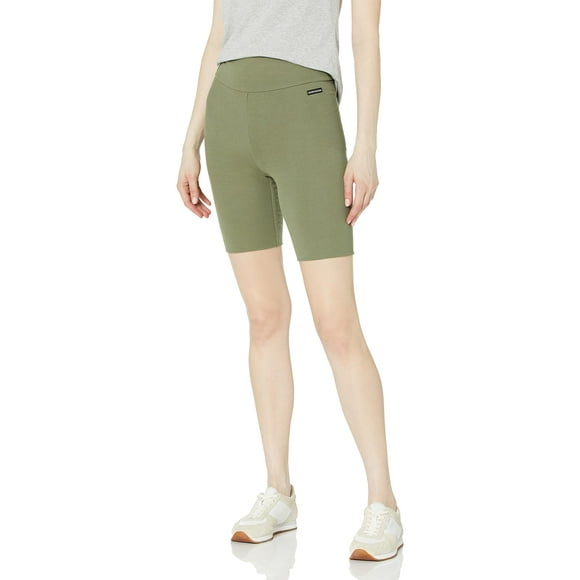 Calvin Klein Jeans Women's Micro Rib Bike Short, Bonsai, Extra Large