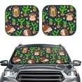 thumbnail image 2 of Goofa Cute Hedgehogs Cactus Blue Pattern 2 Piece Car Windshield Sun Shade Foldable | Front Windshield Shade for Sun, Heat and UV Rays | Sunshade for Car Front Window-Small, 2 of 7