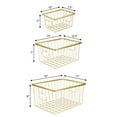 thumbnail image 4 of happimess BSK3001D-6SET Camden Vintage Industrial Handmade Wire Metal Nesting Storage Baskets, Gold (Set of 6), 4 of 6