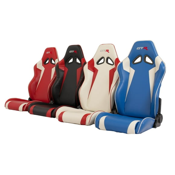 GTR Racing Seat Red with White Stripe