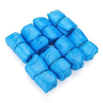 KABOER 100Pcs Disposable Shoe Cover Blue Anti Slip Plastic Cleaning Overshoes Boot Safety Waterproof Sanitary Shoe Cover