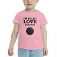 thumbnail image 2 of I'm Told I love Basketball Cute Toddler T Shirts for Boys Girls (Pink, Youth XL), 2 of 5