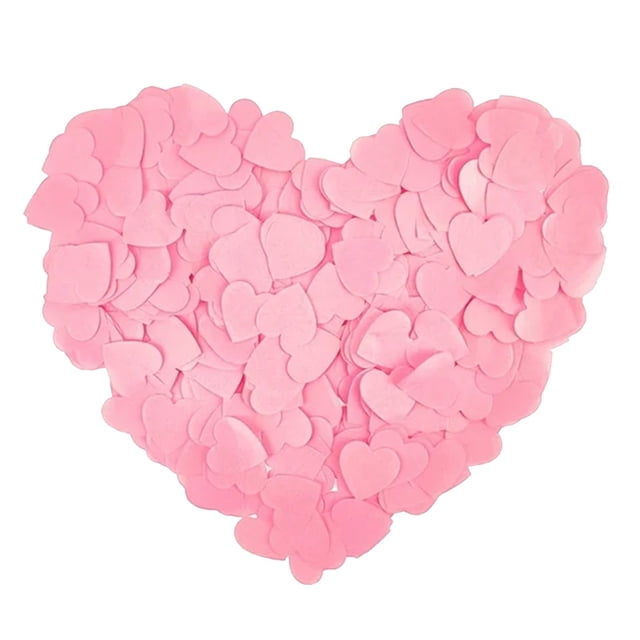 Confettis en Papier en Forme de Cœur pour la Saint-Valentin, Confettis en Cœur Rouges et Roses pour la Saint-Valentin, Mariage, Anniversaire de Mariage, Fête de la Saint-Valentin, Confettis de Table à Disperser, Vermicelles, Cœurs pour Ballons, Fournitures de Fête (P)