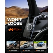 JOYEKY MagSafe Car Mount for Universal Dashboard, Alloy Magnetic Phone Holder 360° Rotatable - Black