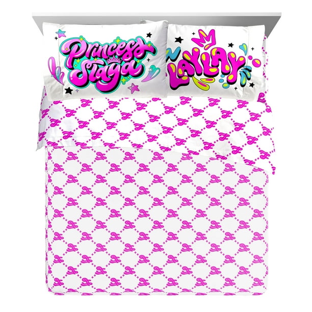 That Girl Lay Lay Phrases Queen Sheet Set, 100 Microfiber, Nickelodeon