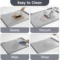 thumbnail image 5 of Cat Litter Mat 40" x 28" XL, Extra Large Silicone Mat for Litter Box, 1.38" Raised Edge Urine Waterproof Litter Trapping Mat Pad for Scatter Control, Soft on Kitty Paws, Protect Floor (Grey), 5 of 9