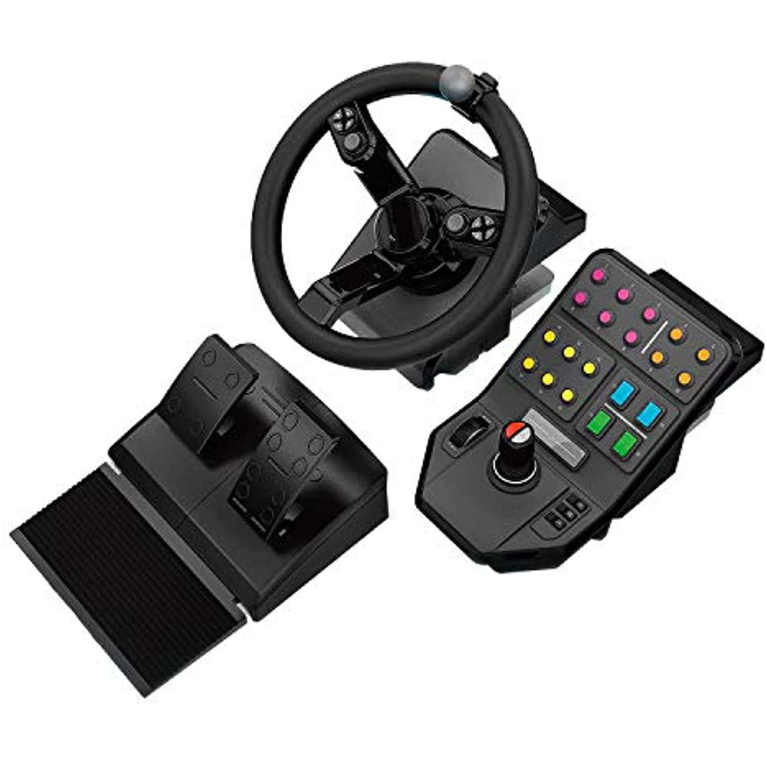 Logitech G Farm Simulator Heavy Equipment Bundle (2Nd Generation), Steering Wheel Controller For Farm Simulation 19 (Or Older), Wheel, Pedals, Vehicle Side Control For Pc -
