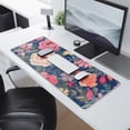 thumbnail image 2 of Long Mouse Pads for Desk,Pioneer Flower Floral Print Pattern Desk Mats on Top Of Desks, Desk Mouse Pad Extra Large with 3mm Non-Slip Base and Stitched Edge for Gaming,Office,Work,Home 31.5"x11.8", 2 of 6