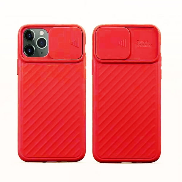 Slide Camera Lens Protector Phone Case For Iphone 11 Pro Max Soft Silicone Cover For Iphone 6 5 Matte Back Cover Red Walmart Com Walmart Com
