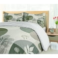 thumbnail image 5 of Ambesonne Monstera Duvet Cover Set, Boho Love Mid Century Art, King, Reseda Green Taupe, 5 of 6