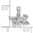 thumbnail image 4 of FJC Finejewelers 14k White Gold White 3d Miniature Train Charm, 4 of 7